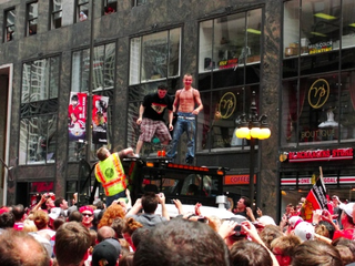 Illustration for article titled Asshole Kids Try Their Best To Ruin Blackhawks Victory Parade